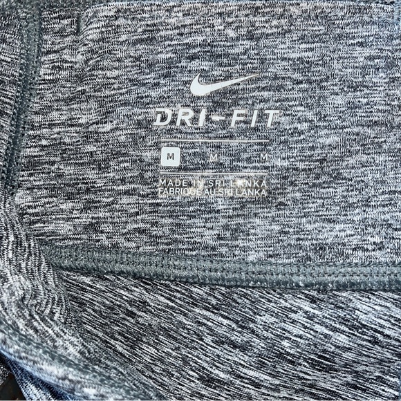 Nike Dri Fit Women's Wide Elastic Waist Band gray Leggings Activewear M - Picture 6 of 7